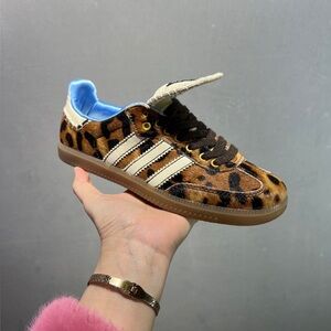 New Adidas x Wales Bonner Samba Pony Leopard Print Women's